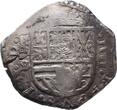 Spanien Cob 4 Reales B, Madrid. Philip II. 1556-1598. Ship Treasure. Sehr schön