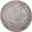 Schleswig Holstein, königlich dänischer Anteil Taler 1547, Flensburg. Christian III. 1533-1559. Von großer Seltenheit. Kl. Kratzer, sehr schön