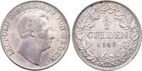 Baden Durlach 1/2 Gulden Karl Leopold Friedrich 1830-1852. -