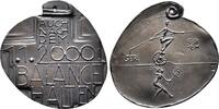 Kunstmedaillen, Weißmetall-Gussmedaille Güttler, Peter Götz. Zum neuen Jahr 2000, Balance halten. -