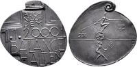 Kunstmedaillen, Weißmetall-Gussmedaille Güttler, Peter Götz. Zum neuen Jahr 2000, Balance halten. -