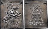 Kunstmedaillen, Weißmetall-Gussmedaille Güttler, Peter Götz. Zum neuen Jahr 1999. -
