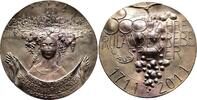 Kunstmedaillen, Weißmetall-Gussmedaille Güttler, Peter Götz. 300 Jahre Ruländer Rebe aus Speyer. -