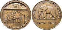 Belgisch Kongo Bronzemedaille Baudouin I. 1951-1993, 50-Jahrfeier der Banque du Congo Belge. -