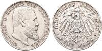 Württemberg 5 Mark Wilhelm II. 1891-1918. -