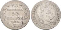 Russland 25 Kopeken (50 Groszy) Nikolaus I. 1825-1855. Für Polen. -