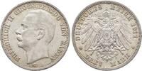 Baden 3 Mark 1911. Friedrich II. 1907-1918. H&uuml;bsche Patina, winz. Randfe... 45,00 EUR kostenloser Versand