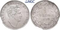 Nassau 1/2 Gulden Wilhelm 1816-1839. Sehr selten in dieser Erhaltung. -