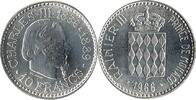 MONACO PRINCE CHARLES III/RAINIER III 10 FRANCS 1966 unz.