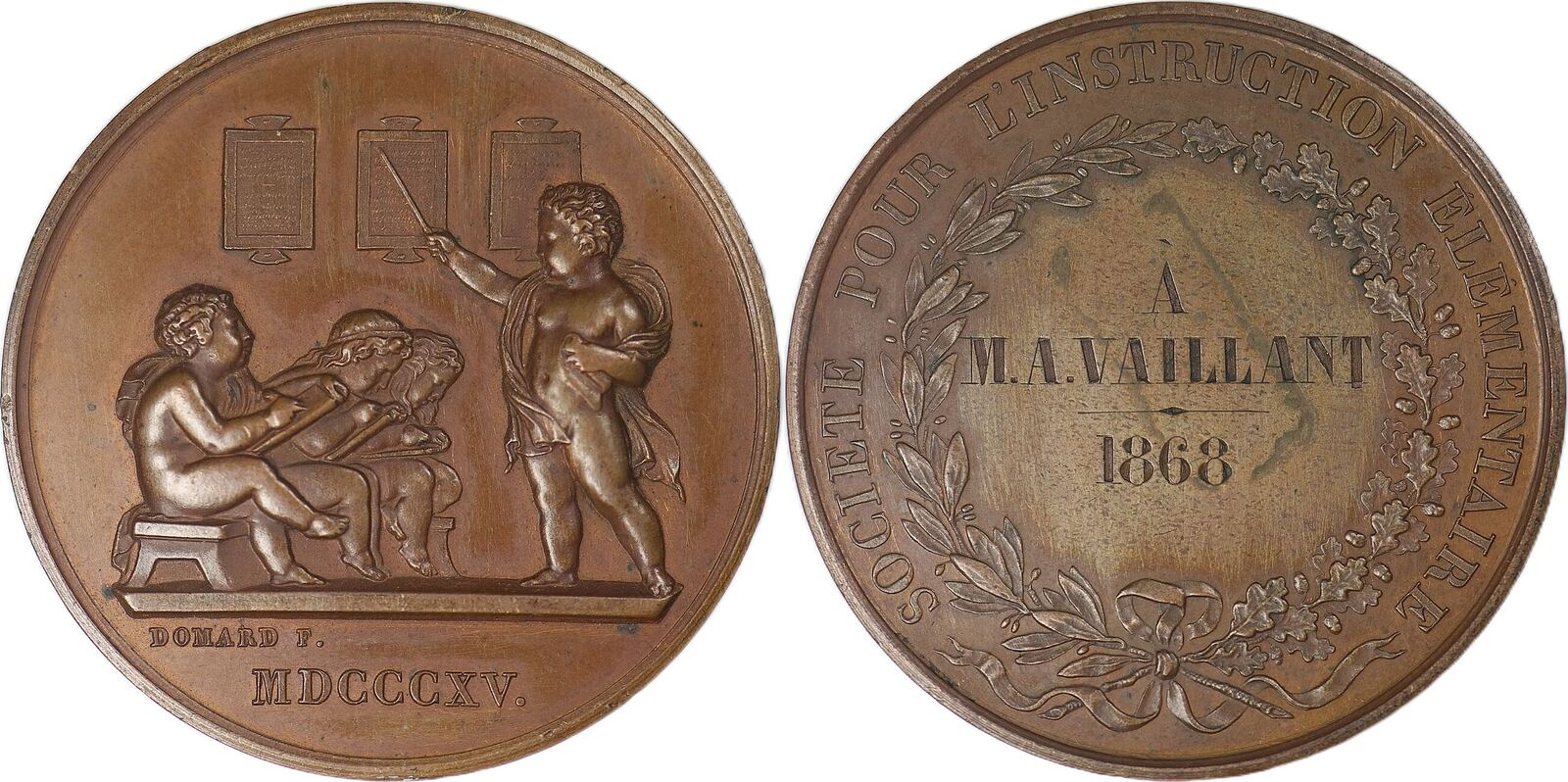 Medaille instruction dans médailles françaises du xixe siècle