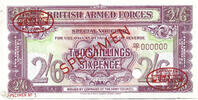 British Armed Forces 2/6 Shillings / Half Crown Operation Vista - Specimen - No1 - RRR -