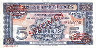 British Armed Forces 5 Shillings / Crown Operation Vista - Specimen - No3 - RRR -