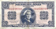 Netherlands 2 1/2 Gulden Queen Wilhelmina - De La Rue -