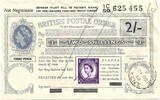 British Postal Order 2 Shillings Queen Elizabeth II - Stamped in Kent -