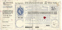 British Postal Order 5 Shillings Queen Elizabeth II -