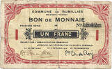 Belgium / Hainaut 1 Franc Bon de Monnaie - WWI -