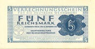 Germany 5 Reichsmark Deutsche Wehrmacht - Verrechnungsschein -