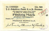 Germany / Bremen 50 Mark Francke Werke -