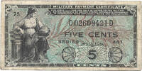 U.S.A 5 Cents MPC - Series 481 -