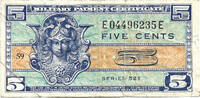 U.S.A 5 Cents MPC - Series 521 -