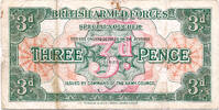 British Armed Forces 3 Pence 3rd series - Suez Canal Crisis -