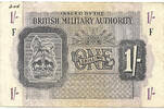 British Military Authority 1 Shilling Block F = Tripolitania -