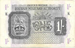 British Military Authority 1 Shilling Block K = Morocco, Algeria, Tunesia -