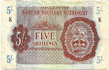 British Military Authority 5 Shillings / Crown Block K = Morocco, Algeria, Tunesia -