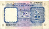 British Military Authority 10 Shillings Block C = Tripolitania -