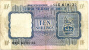 British Military Authority 10 Shillings Block S = Italy, Sicily -