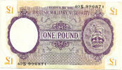 British Military Authority One Pound 1943-1945 Block S = Italy, Sicily EF
