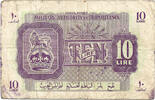 10 Lire 1943-1951 Military Authority in Tripolitania Series T VF