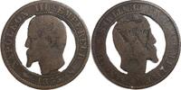 France 5 Centimes Carved Bust of Napoleon III -