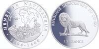 Kongo 10 Francs Silber 1999 Henry Afrikaforscher PP Proof in Kapsel