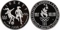 U.S.A. 1/2 Dollar Silber Olympiade Atlanta / Fußballerinnen -