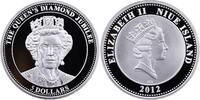 Niue 5 Dollars Silber Königin Elisabeth Diamant Jubiläum -