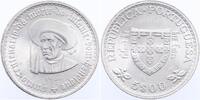 Portugal 5 Escudos Silber Heinrich der Seefahrer -