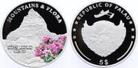 Palau 5 Dollars Silber Matterhorn, mit Farbapplikationen -