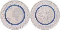 5 Euro 2016 G Bundesrepublik Deutschland blauer Planet vz-prägefrisch, wie ausgegeben, in Kapsel
