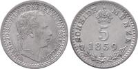 Österreich Habsburg 5 Kreuzer 1859 A Franz Joseph I. 1848-1916 vorzüglich 15,00 EUR  zzgl. 5,00 EUR Versand