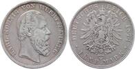 Württemberg 5 Mark Karl 1864-1891 -