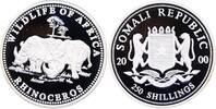 Somalia 250 Shillings Silber 2 Nashörner -