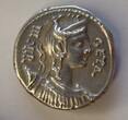 Roman Republican  Hosidius C.f. Geta, 68 BC. Denarius. XF+ *Sharp details*