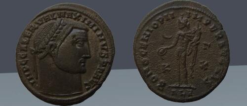 Roman Empire  Maximinus II. AD 310-313. Æ Follis. Alexandria mint, 3rd officina