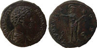 Roman imperial Sestertius Marcus Aurelius, as Caesar, Æ Sestertius. Rome, AD 153-154. -