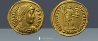 Roman Empire  Valens, 364-378. Solidus Nicomedia ***Pedigree Bank LEU AG 1977-1979*** XF