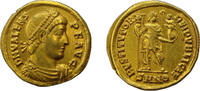 Roman Empire  Valens, 364-378. Solidus Nicomedia ***Pedigree Bank LEU AG 1977-1979*** XF