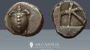 ATTICA  Aegina. Stater circa 480–457 BC, *Sea-turtle* *Pedigree Bank Leu 1977-1979* XF+