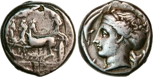 Syracuse in Sicily, Tetradrachm 405-400 BC
