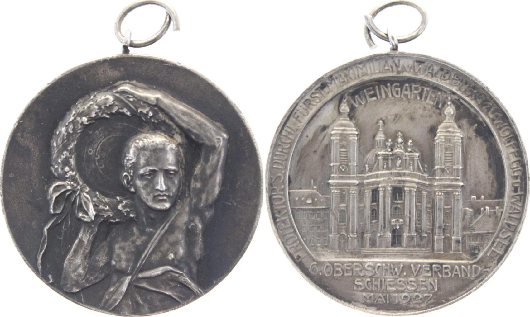 Württemberg (bayerisches Allgäu siehe Bayern) Medaille 1927 Weingarten ...